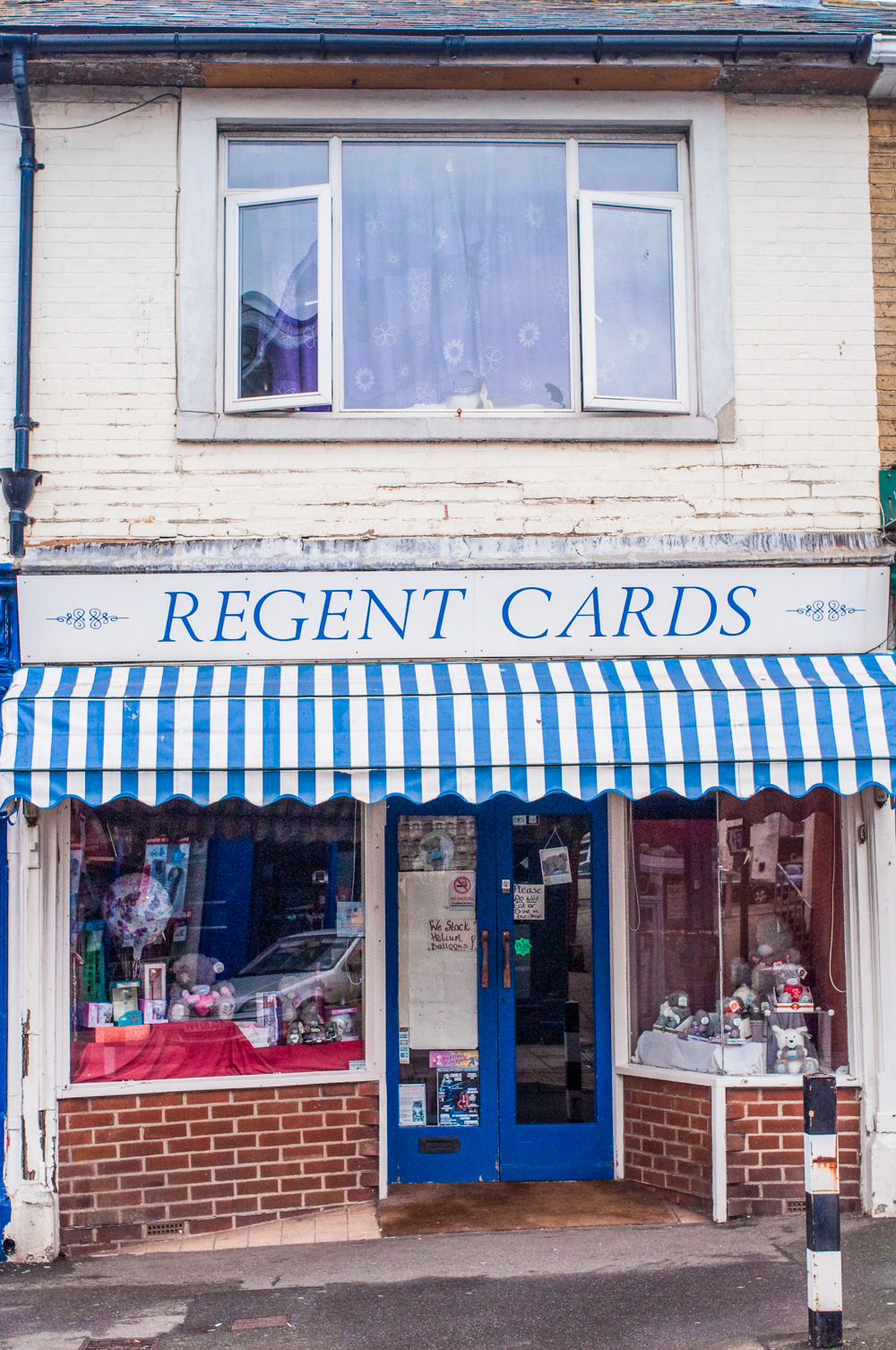 The quaint facades of Isle of Wight high street.