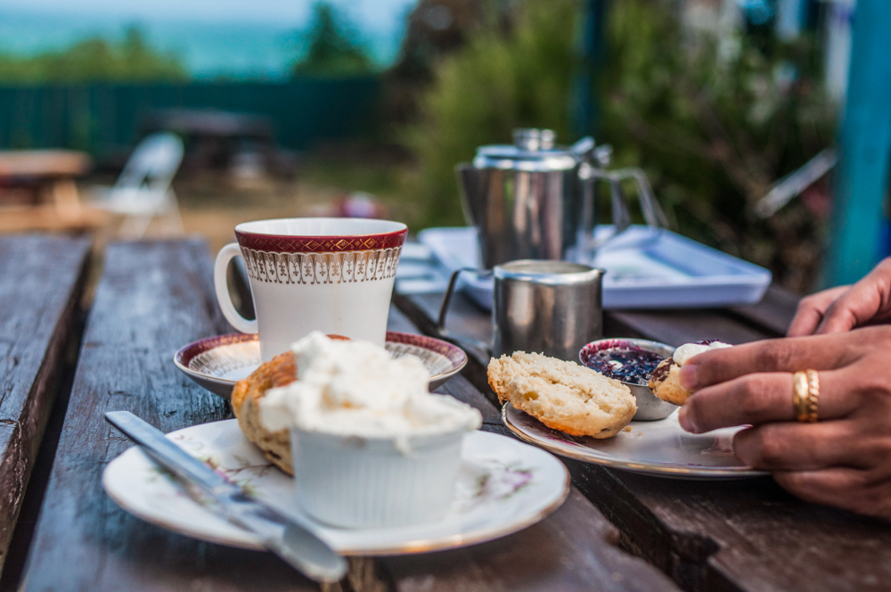 Tea with the sea view at Shanklin.